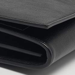 Pre Owned محفظة بسلسلة إيف سان لوران بيل دو جور جلد أسود