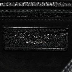 مملوكة مسبقًا حقيبة كتف إيف سان لوران قلاب جلد أسود