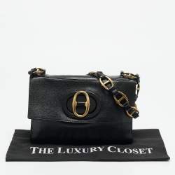 مملوكة مسبقًا حقيبة كتف إيف سان لوران قلاب جلد أسود