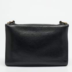 مملوكة مسبقًا حقيبة كتف إيف سان لوران قلاب جلد أسود