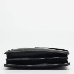 مملوكة مسبقًا حقيبة كتف إيف سان لوران قلاب جلد أسود