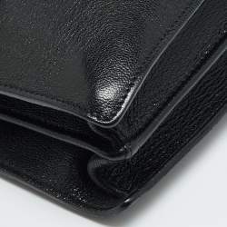 مملوكة مسبقًا حقيبة كتف إيف سان لوران قلاب جلد أسود