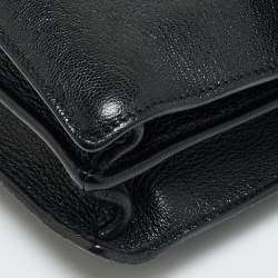 مملوكة مسبقًا حقيبة كتف إيف سان لوران قلاب جلد أسود