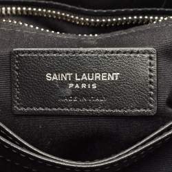 مملوكة مسبقًا حقيبة سان لوران كروس بودي جلد أسود ماتلاسيه تويو لولو