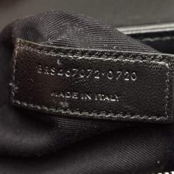 مملوكة مسبقًا حقيبة سان لوران كروس بودي جلد أسود ماتلاسيه تويو لولو