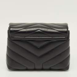 مملوكة مسبقًا حقيبة سان لوران كروس بودي جلد أسود ماتلاسيه تويو لولو