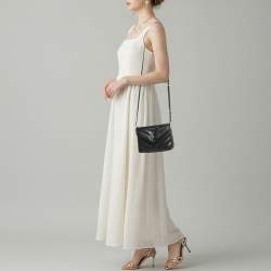 مملوكة مسبقًا حقيبة سان لوران كروس بودي جلد أسود ماتلاسيه تويو لولو