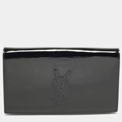 مملوكة مسبقًا Saint Laurent Belle De Jour Black Patent Leather Clutch