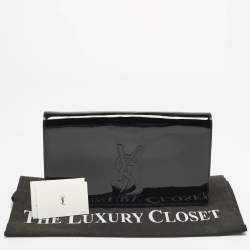 مملوكة مسبقًا Saint Laurent Belle De Jour Black Patent Leather Clutch
