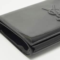 مملوكة مسبقًا Saint Laurent Belle De Jour Black Patent Leather Clutch