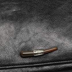 مملوكة مسبقًا Yves Saint Laurent Mombasa Black Leather Continental Wallet