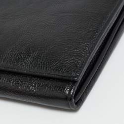 مملوكة مسبقًا Yves Saint Laurent Mombasa Black Leather Continental Wallet