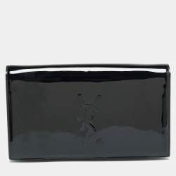 مملوكة مسبقًا Yves Saint Laurent Belle De Jour Black Patent Leather Clutch