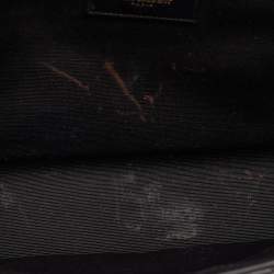 Pre Owned Saint Laurent Envelope Large Black Matelasse Leather Shoulder Bag