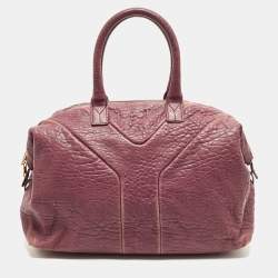 مملوكة مسبقًا Yves Saint Laurent Easy Y Mauve Pink Pebbled Leather Bag