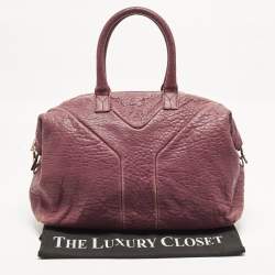 مملوكة مسبقًا Yves Saint Laurent Easy Y Mauve Pink Pebbled Leather Bag