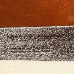 Pre Owned حقيبة إيف سان لوران كانفاس و جلد بالمينا تان/أبيض