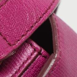 Pre Owned حقيبة كتف سان لوران قلاب شيك متوسطة جلد زرقاء