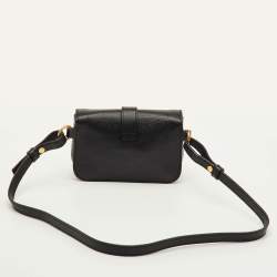 Pre Owned Yves Saint Laurent Chyc Black Leather Belt Bag