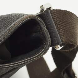 Pre Owned Yves Saint Laurent Black Leather Messenger Bag