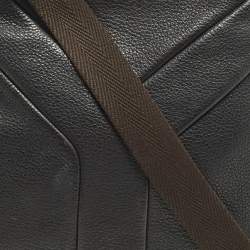 Pre Owned Yves Saint Laurent Black Leather Messenger Bag