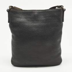 Pre Owned Yves Saint Laurent Black Leather Messenger Bag