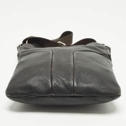 Pre Owned Yves Saint Laurent Black Leather Messenger Bag