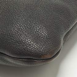 Pre Owned Yves Saint Laurent Black Leather Messenger Bag