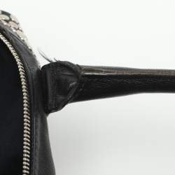 Pre Owned Yves Saint Laurent Easy Y Studded Black Leather Boston Bag