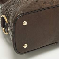مملوكة مسبقًا Yves Saint Laurent Muse Dark Brown Ostrich Bag