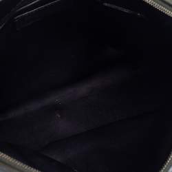 Pre Owned Yves Saint Laurent Olive Green Leather Medium Satchel