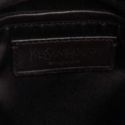 Pre Owned Yves Saint Laurent Olive Green Leather Medium Satchel