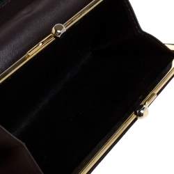 مملوكة مسبقًا Yves Saint Laurent Brown Leather Trifold Wallet