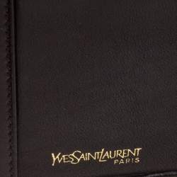 مملوكة مسبقًا Yves Saint Laurent Brown Leather Trifold Wallet