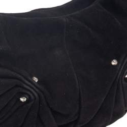 Pre Owned حقيبة سان لوران باريس سويدي أسود صغيرة