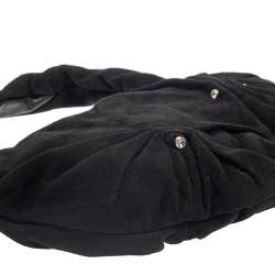 Pre Owned حقيبة سان لوران باريس سويدي أسود صغيرة