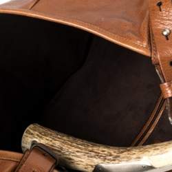 Pre Owned Yves Saint Laurent Brown Leather Mombasa Hobo 