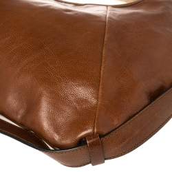 Pre Owned Yves Saint Laurent Brown Leather Mombasa Hobo 