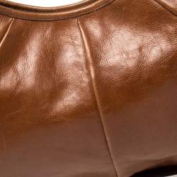 Pre Owned Yves Saint Laurent Brown Leather Mombasa Hobo 