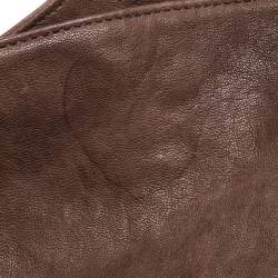 Pre Owned حقيبة هوبو إيف سان لوران روادي كبيرة جلد بني