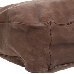 Pre Owned حقيبة هوبو إيف سان لوران روادي كبيرة جلد بني