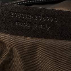 Pre Owned Yves Saint Laurent Black Leather Double Sac Y Tote