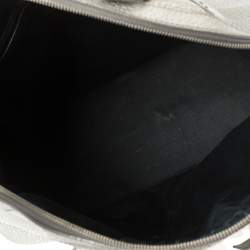 Pre Owned Yves Saint Laurent Metallic Silver Textured Leather Muse Bag