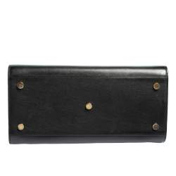 Pre Owned Saint Laurent Paris Black Leather Medium Sac De Jour Tote