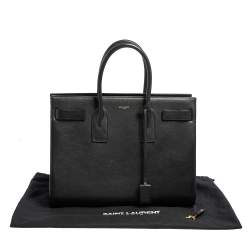 Pre Owned Saint Laurent Paris Black Leather Medium Sac De Jour Tote