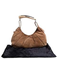 Pre Owned Yves Saint Laurent Brown Suede Mombasa Hobo