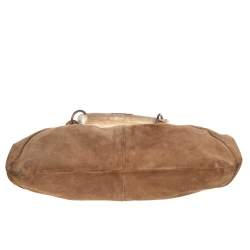Pre Owned Yves Saint Laurent Brown Suede Mombasa Hobo