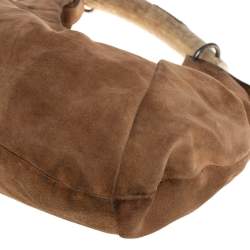 Pre Owned Yves Saint Laurent Brown Suede Mombasa Hobo