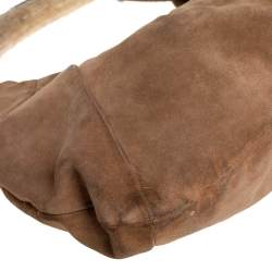 Pre Owned Yves Saint Laurent Brown Suede Mombasa Hobo