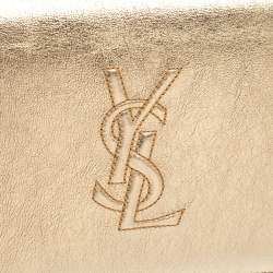 Pre Owned Yves Saint Laurent Metallic Gold Leather Belle De Jour Chain Clutch
